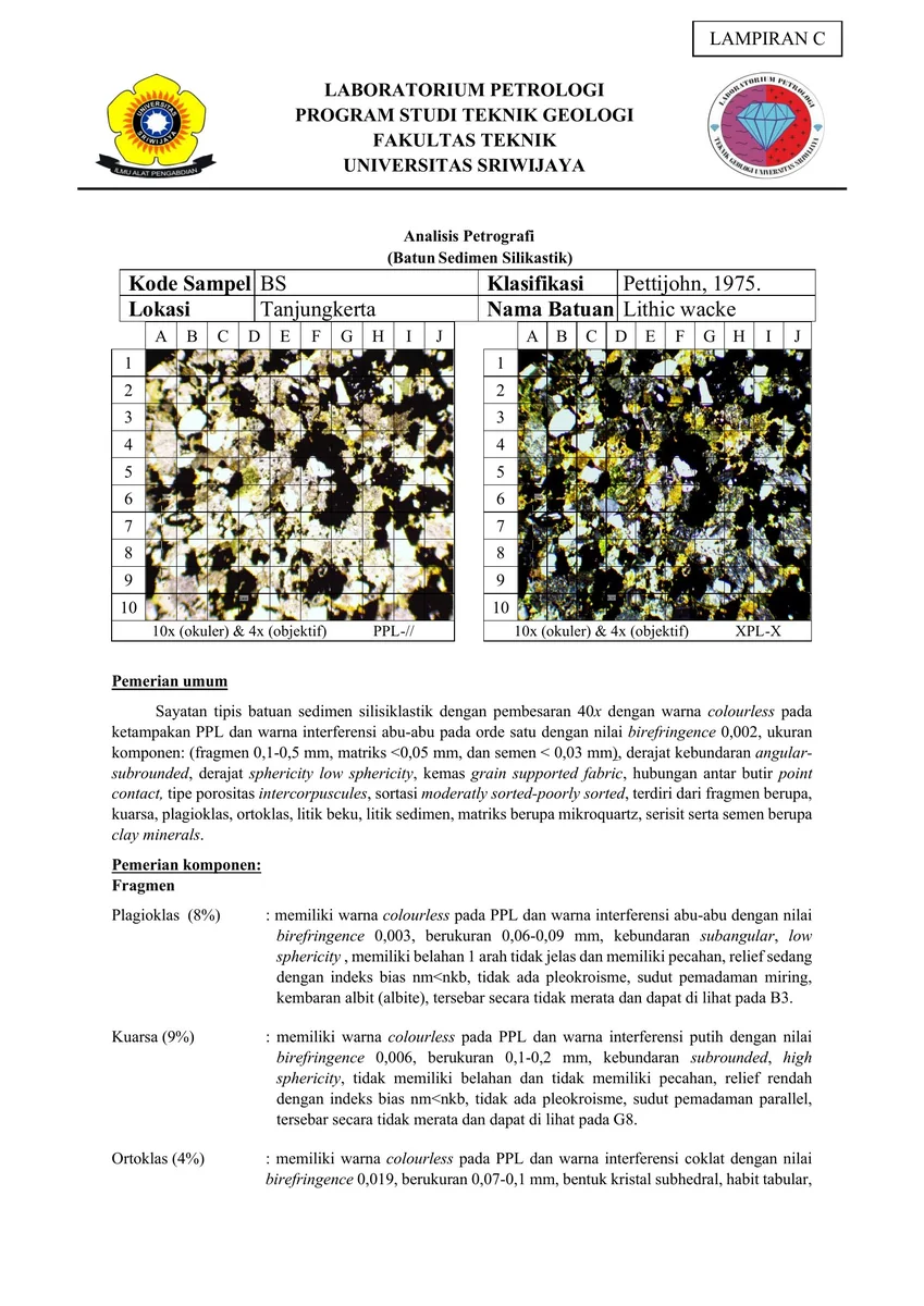 Petrography — Sheet 17