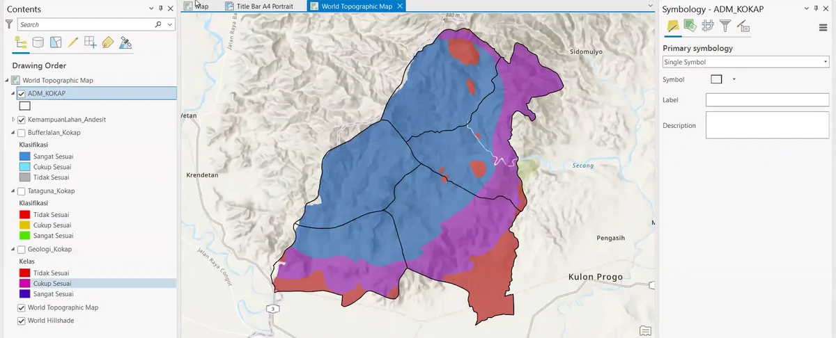 Composing the geological map layout