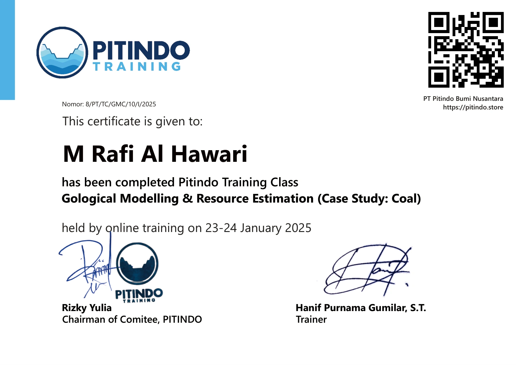 Geological Modelling Training