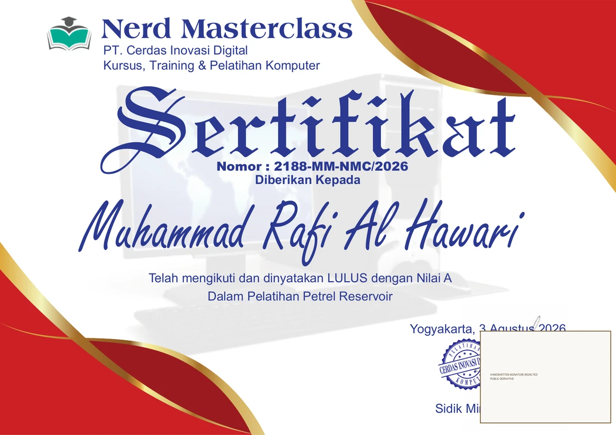 Petrel Reservoir Training — Completion with Grade A