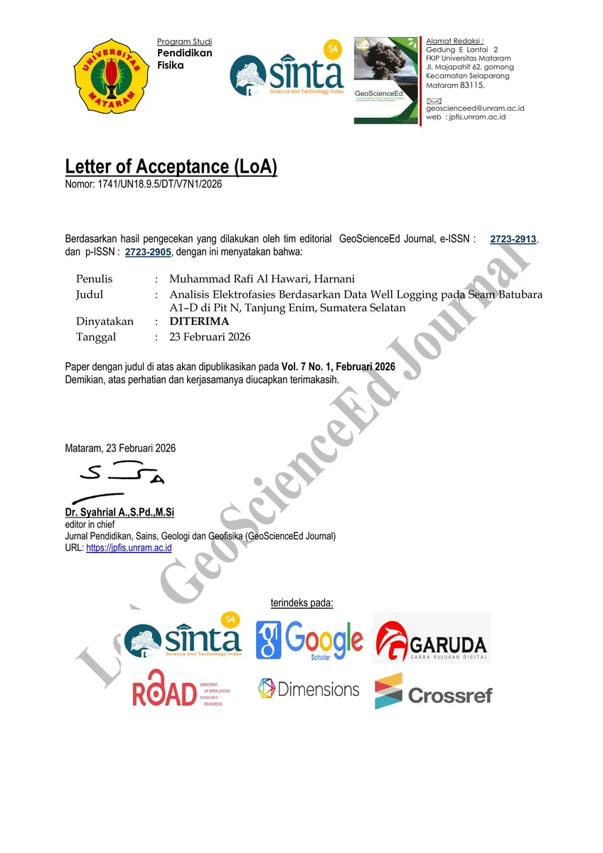 Letter of Acceptance