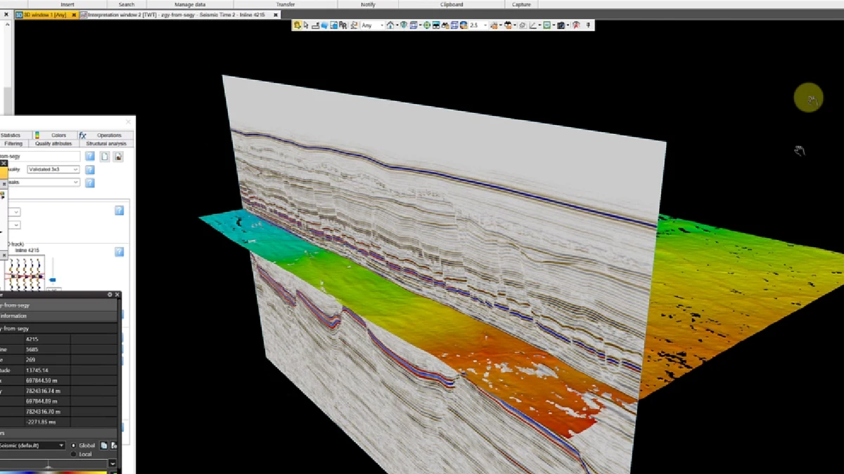 Horizon surface introduced beneath the seismic framework