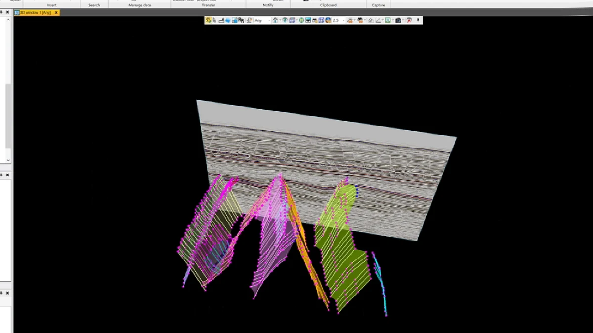 Expanded fault-stick network and segmentation