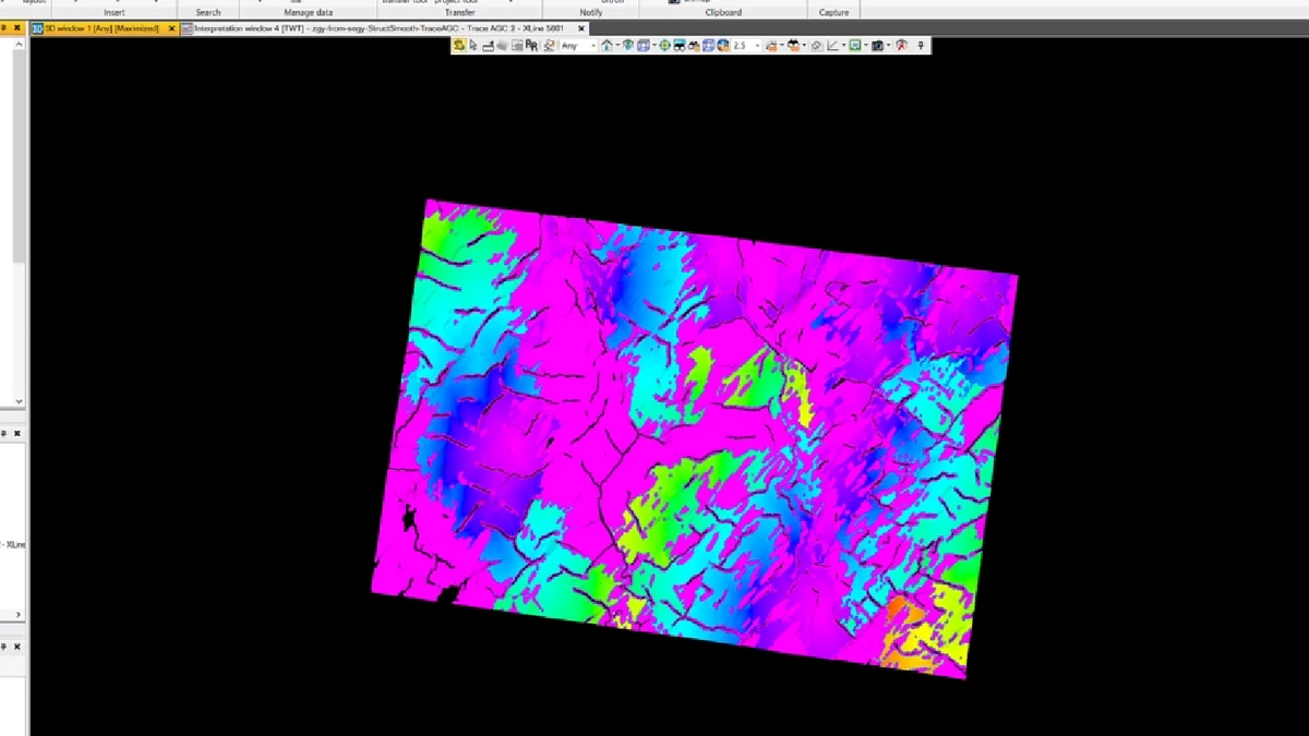 Surface attribute map highlighting structural texture