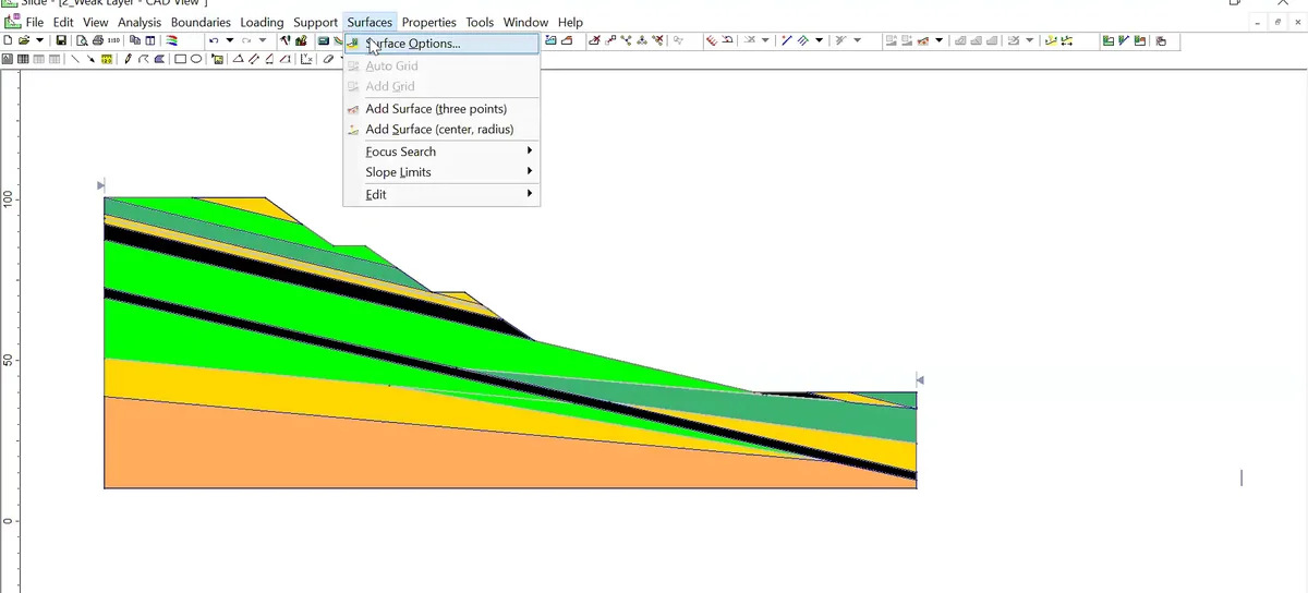 Reviewing the calculated slope model