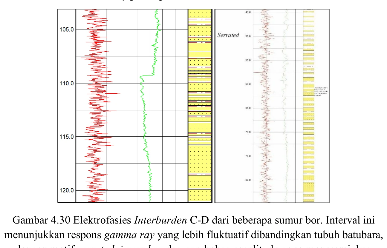 Electrofacies — C–D interburden