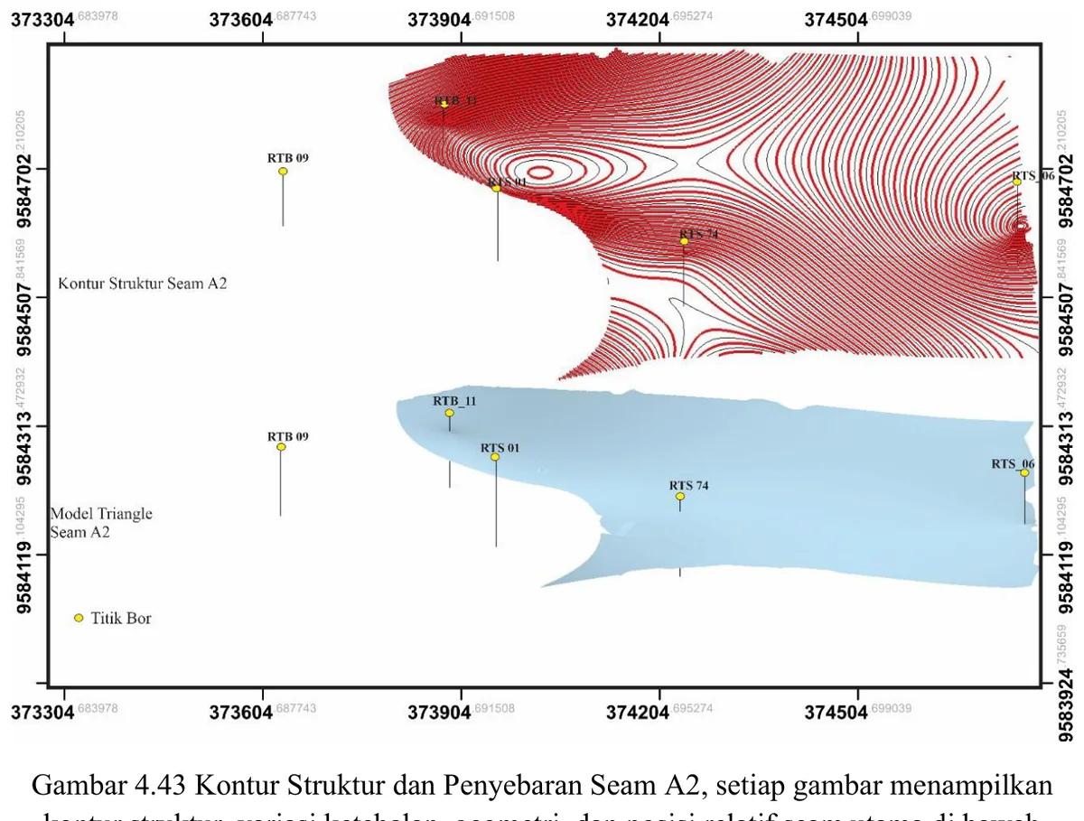 Structure contour and distribution — Seam A2