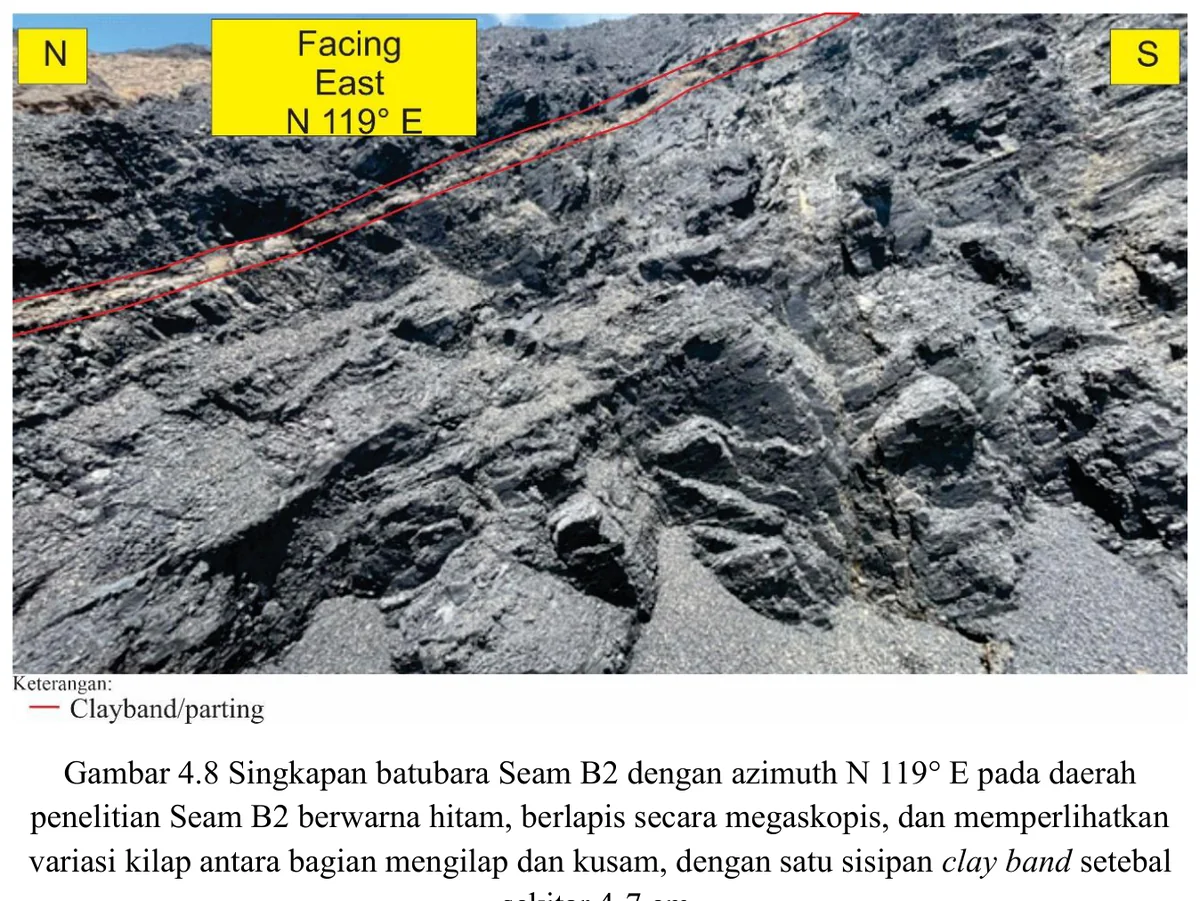 Coal outcrop — Seam B2